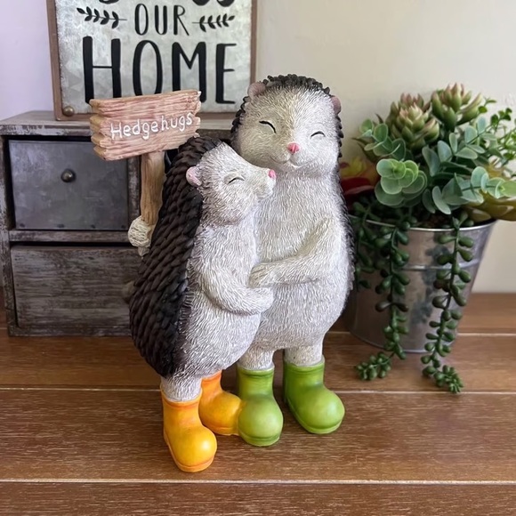 New Hedgehog wearing Rainboots Decor Super Cute - Picture 5 of 5